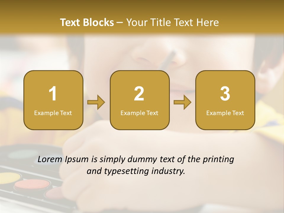 Eyes Colorful Boy PowerPoint Template