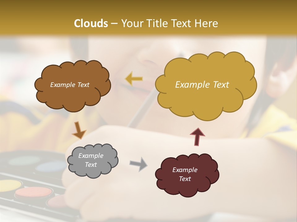Eyes Colorful Boy PowerPoint Template