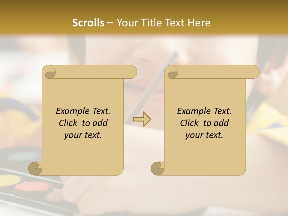 Eyes Colorful Boy PowerPoint Template