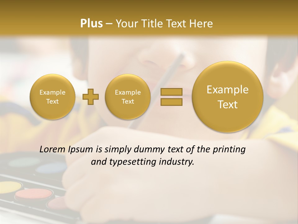 Eyes Colorful Boy PowerPoint Template