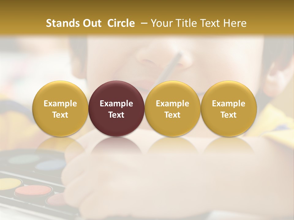 Eyes Colorful Boy PowerPoint Template