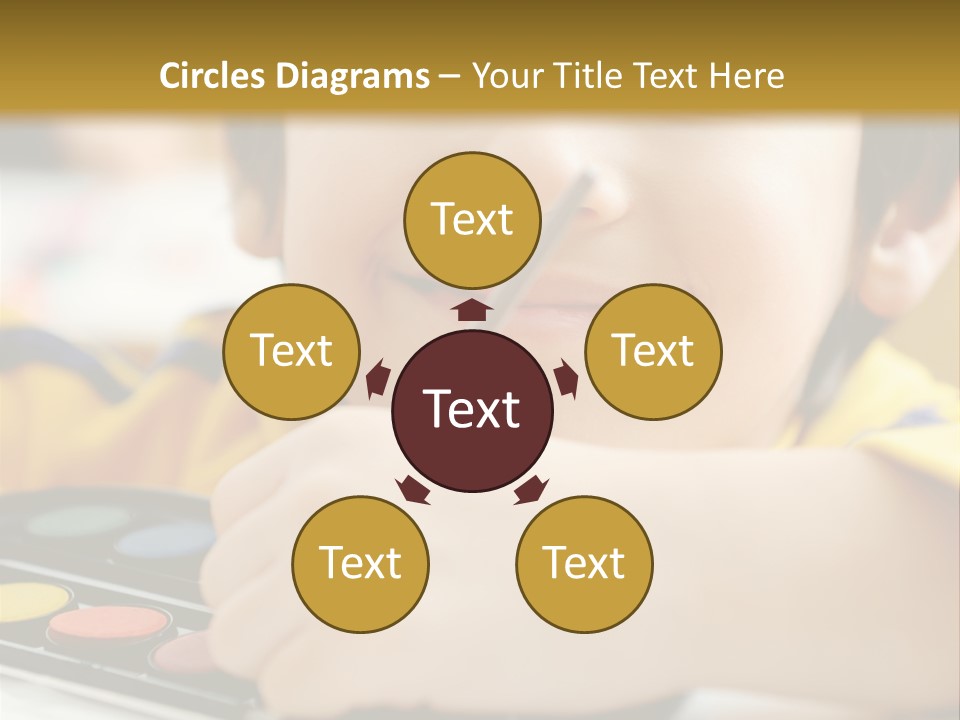 Eyes Colorful Boy PowerPoint Template