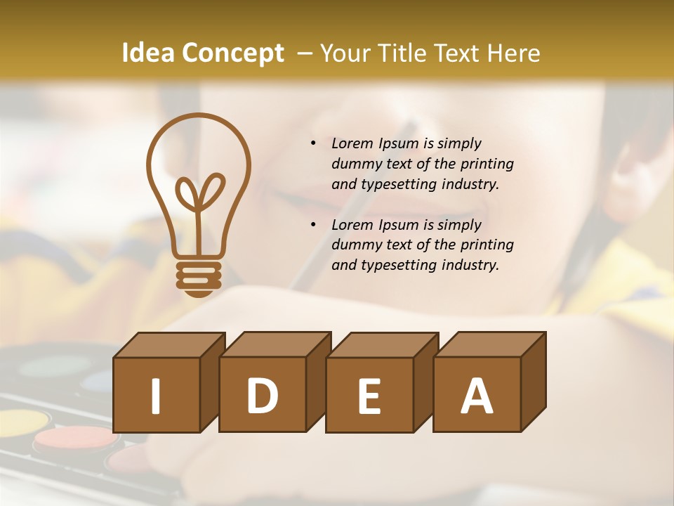 Eyes Colorful Boy PowerPoint Template