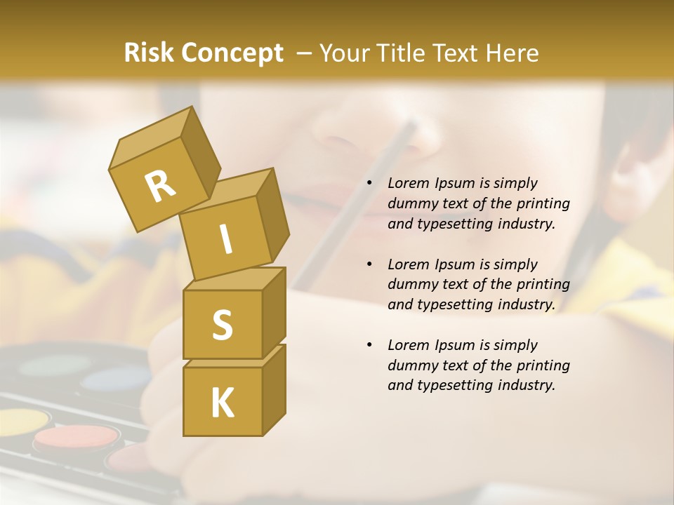 Eyes Colorful Boy PowerPoint Template