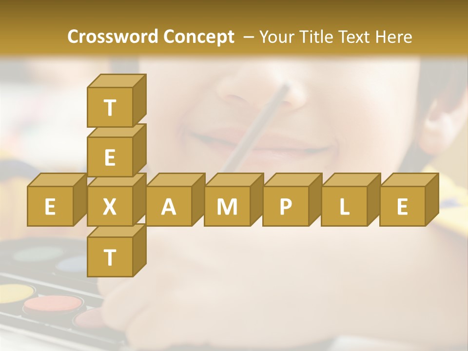 Eyes Colorful Boy PowerPoint Template