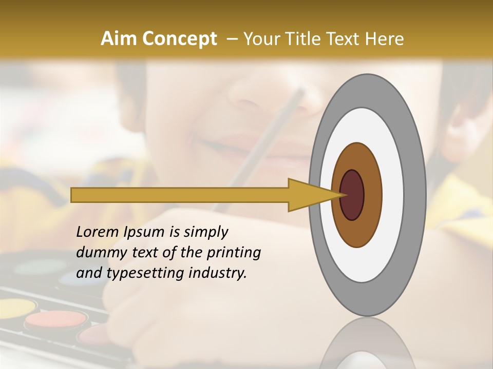 Eyes Colorful Boy PowerPoint Template