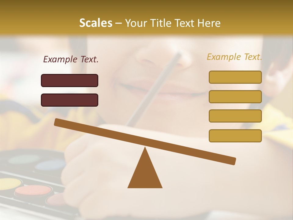 Eyes Colorful Boy PowerPoint Template