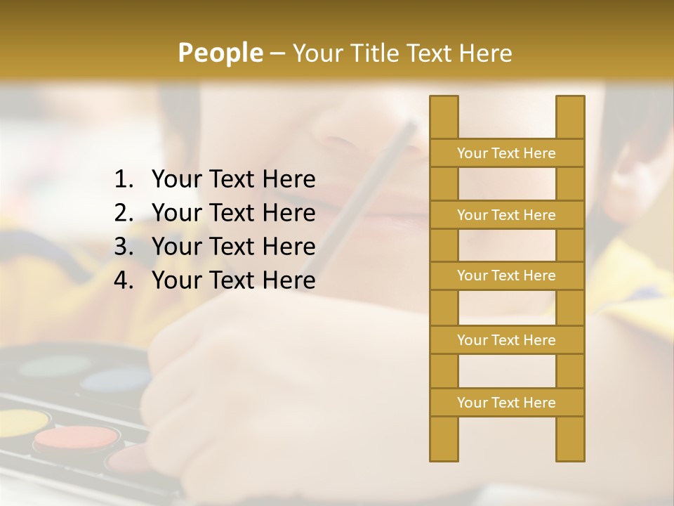 Eyes Colorful Boy PowerPoint Template