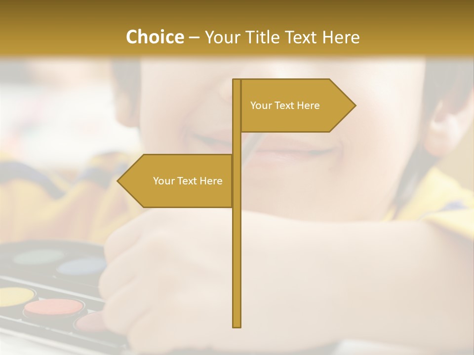 Eyes Colorful Boy PowerPoint Template