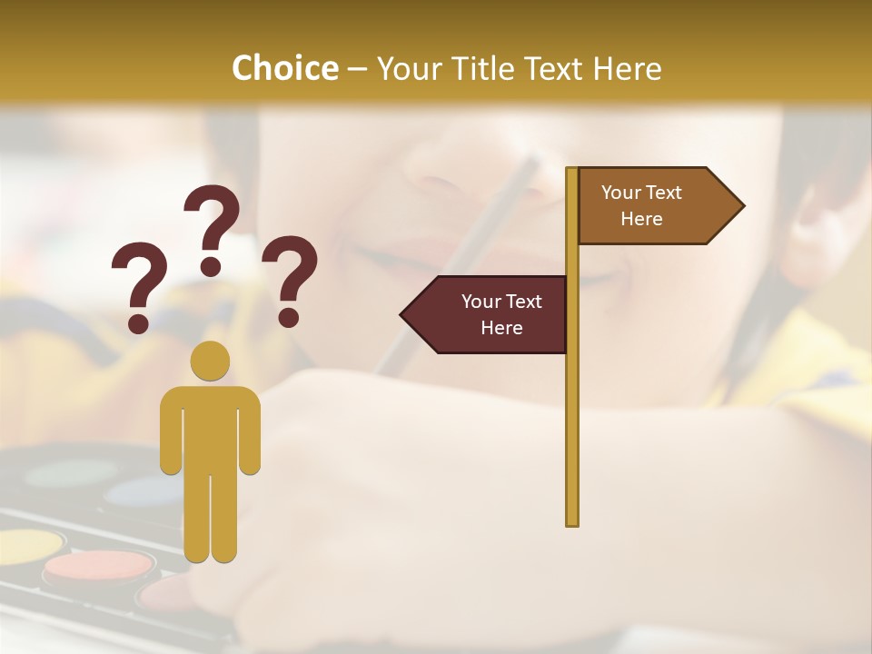 Eyes Colorful Boy PowerPoint Template