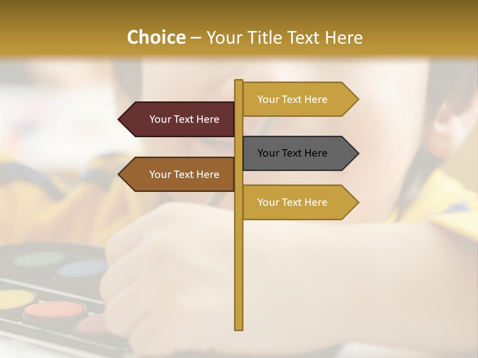 Eyes Colorful Boy PowerPoint Template