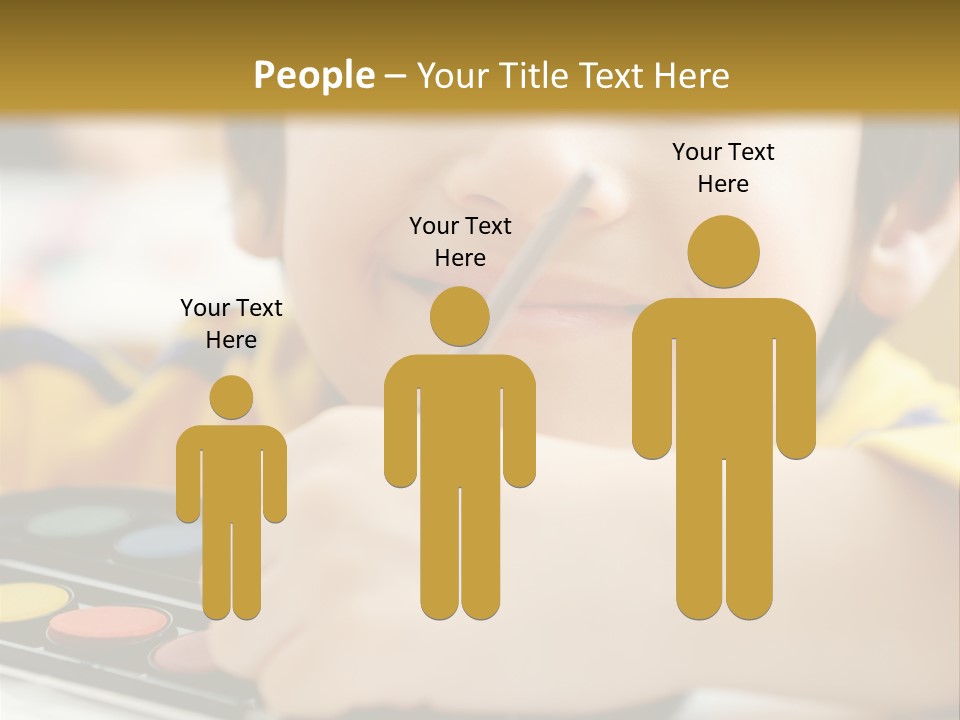 Eyes Colorful Boy PowerPoint Template