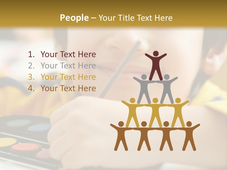 Eyes Colorful Boy PowerPoint Template