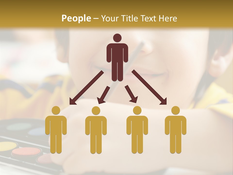 Eyes Colorful Boy PowerPoint Template