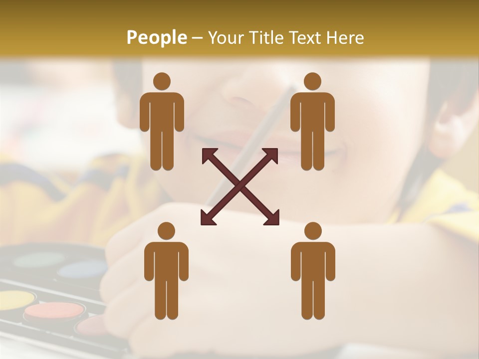 Eyes Colorful Boy PowerPoint Template