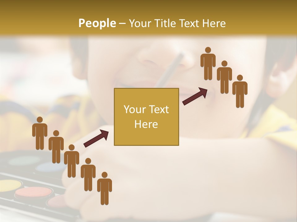 Eyes Colorful Boy PowerPoint Template