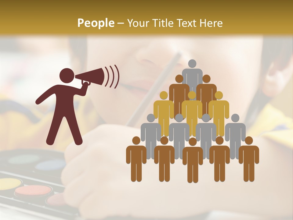 Eyes Colorful Boy PowerPoint Template