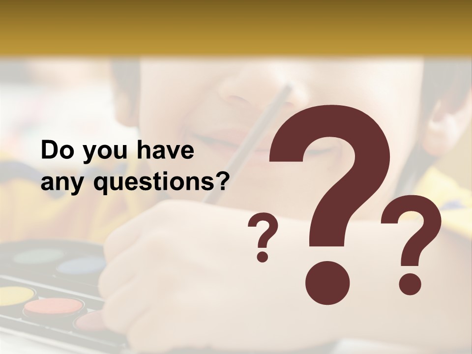 Eyes Colorful Boy PowerPoint Template