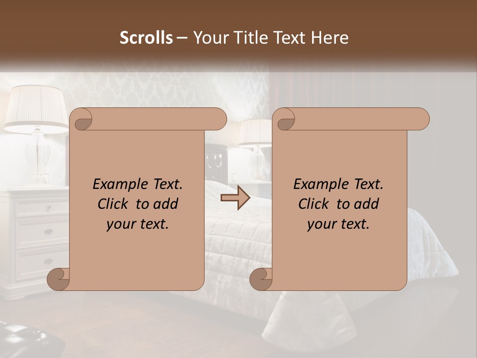 White Curtain Wood PowerPoint Template