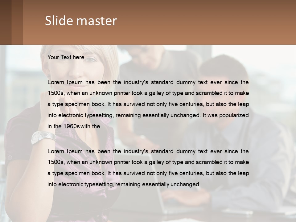 Adult Clothing Blonde PowerPoint Template