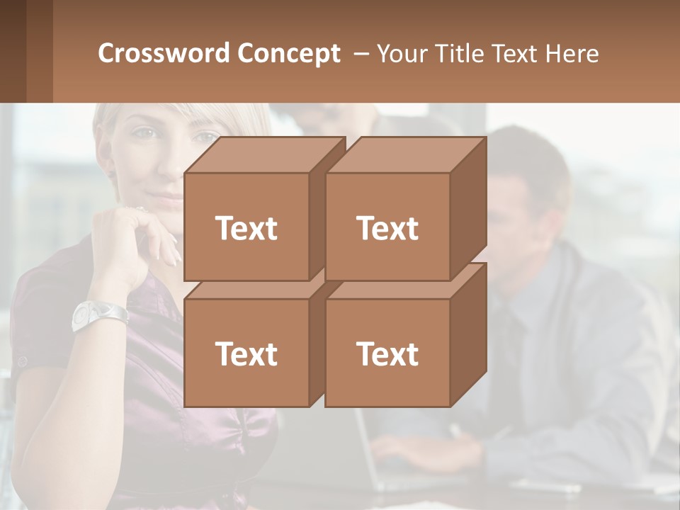 Adult Clothing Blonde PowerPoint Template