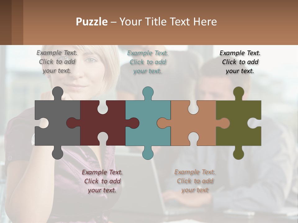 Adult Clothing Blonde PowerPoint Template