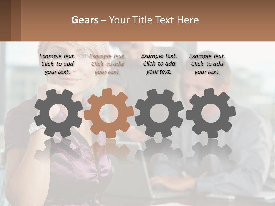 Adult Clothing Blonde PowerPoint Template