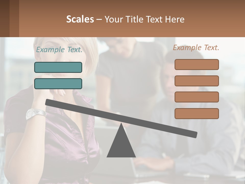 Adult Clothing Blonde PowerPoint Template