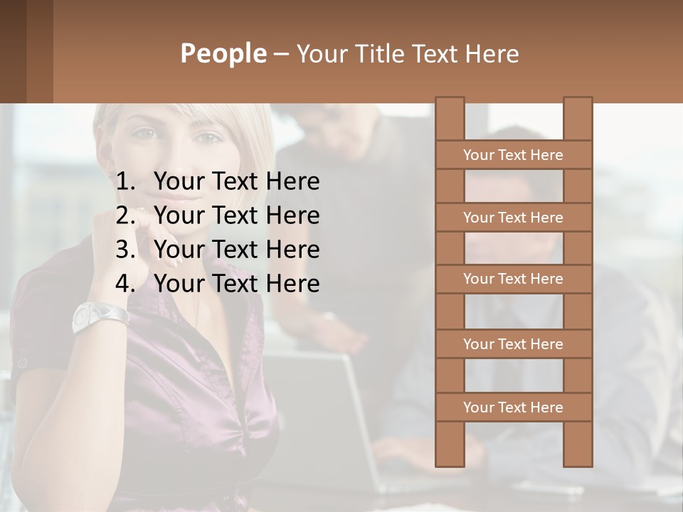 Adult Clothing Blonde PowerPoint Template