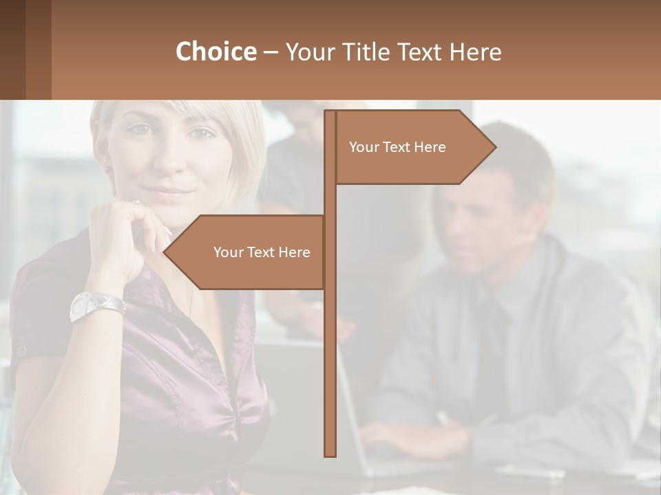 Adult Clothing Blonde PowerPoint Template