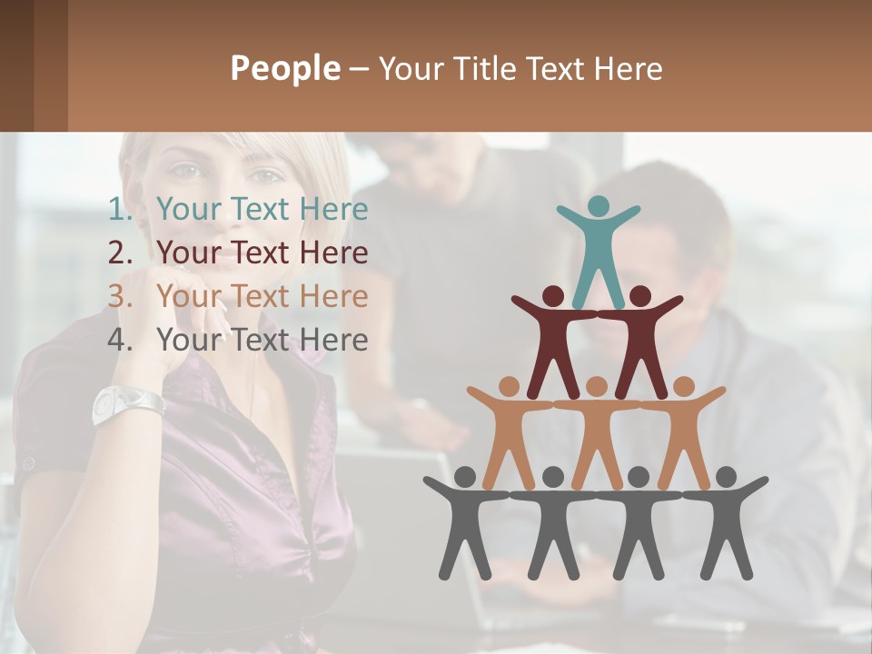 Adult Clothing Blonde PowerPoint Template