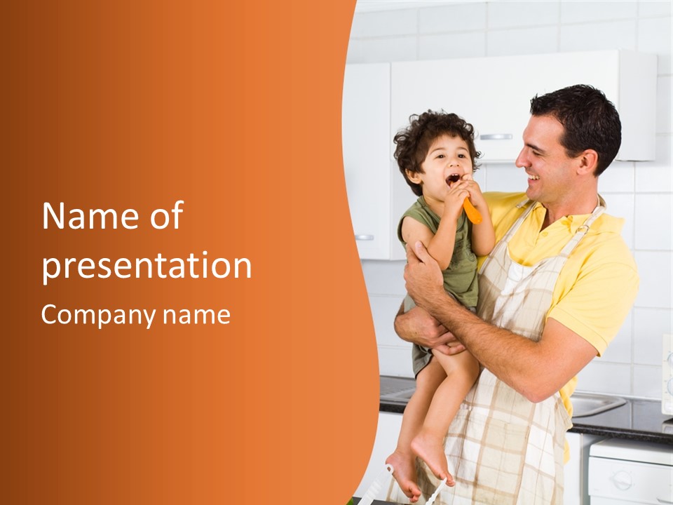 Kitchen Home Counter PowerPoint Template