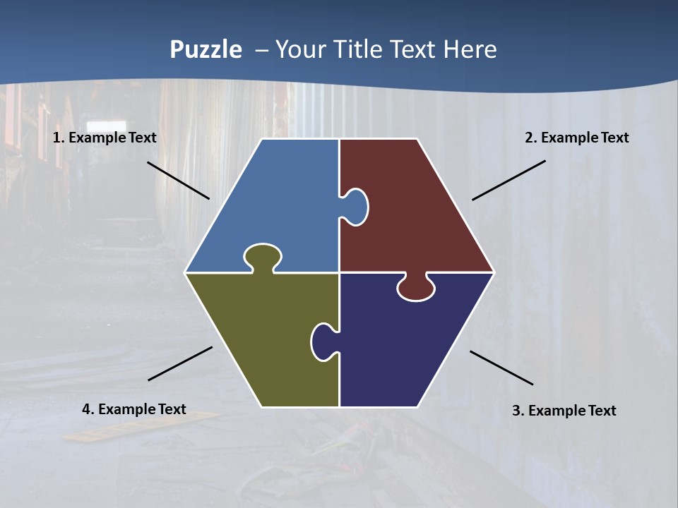 Dangerous Destroyed Roof PowerPoint Template