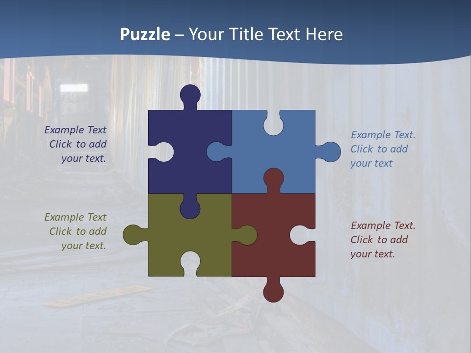 Dangerous Destroyed Roof PowerPoint Template