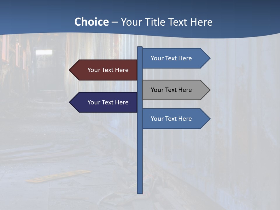 Dangerous Destroyed Roof PowerPoint Template
