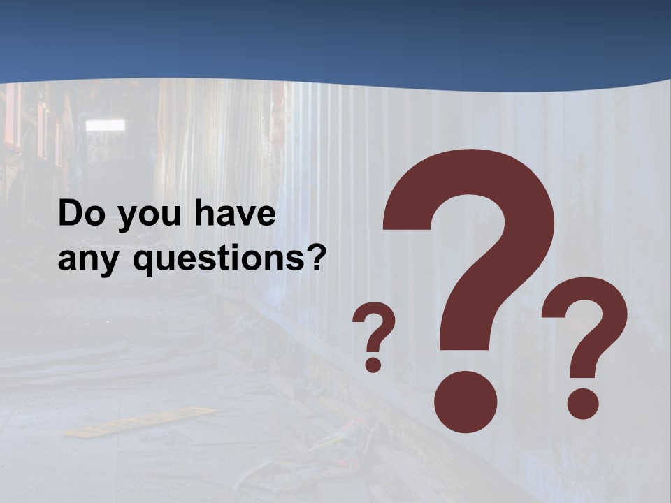 Dangerous Destroyed Roof PowerPoint Template