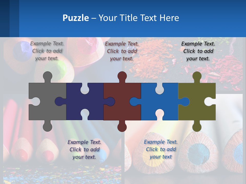 Office Pencil Materials PowerPoint Template