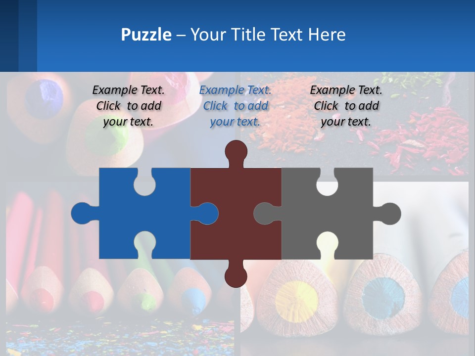 Office Pencil Materials PowerPoint Template