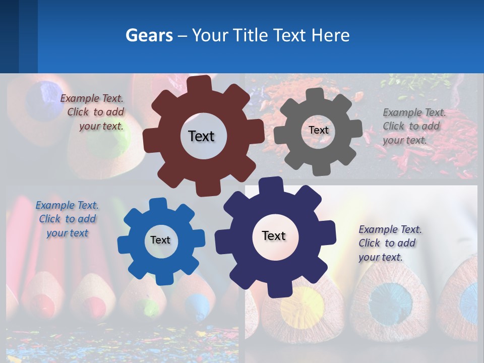 Office Pencil Materials PowerPoint Template