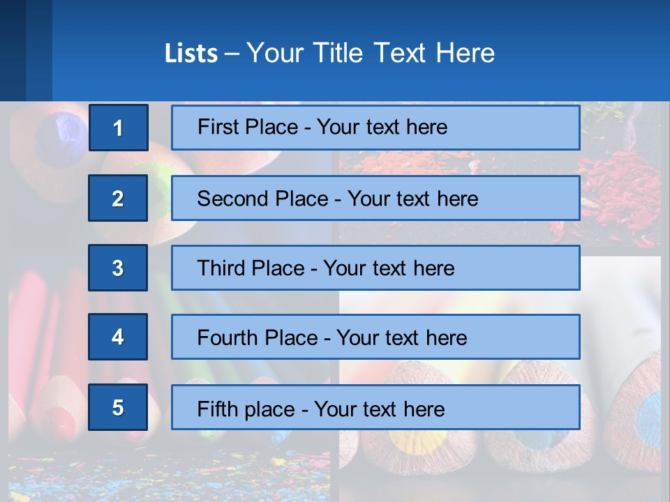Office Pencil Materials PowerPoint Template