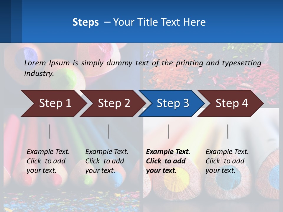 Office Pencil Materials PowerPoint Template