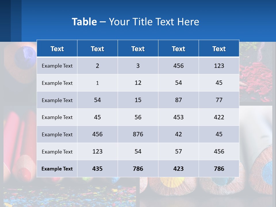 Office Pencil Materials PowerPoint Template