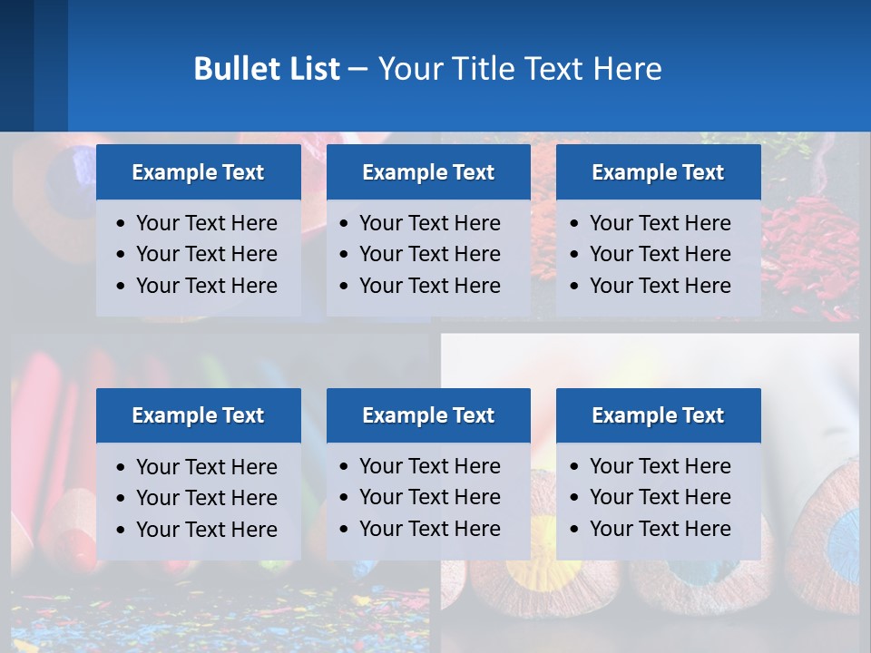 Office Pencil Materials PowerPoint Template