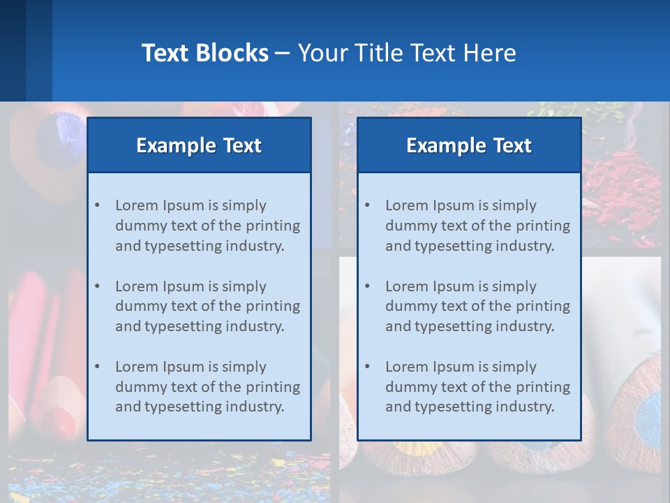 Office Pencil Materials PowerPoint Template