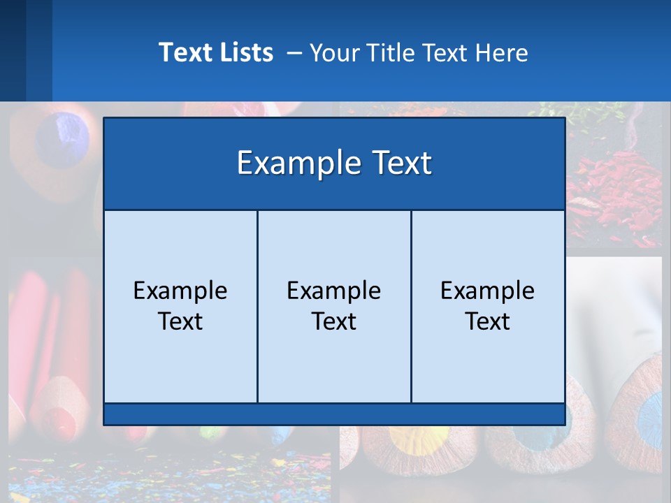 Office Pencil Materials PowerPoint Template