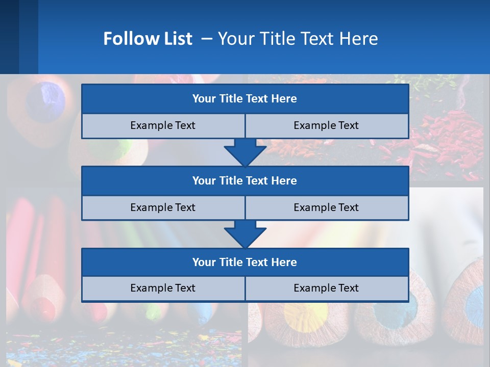 Office Pencil Materials PowerPoint Template