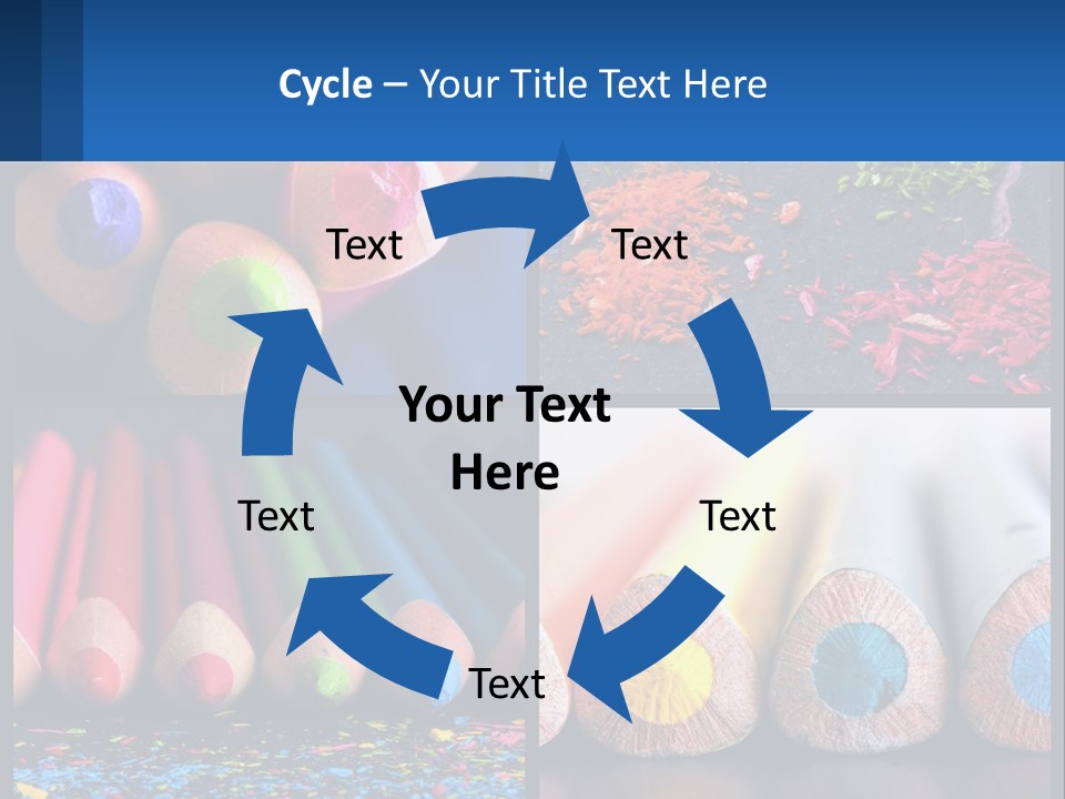 Office Pencil Materials PowerPoint Template