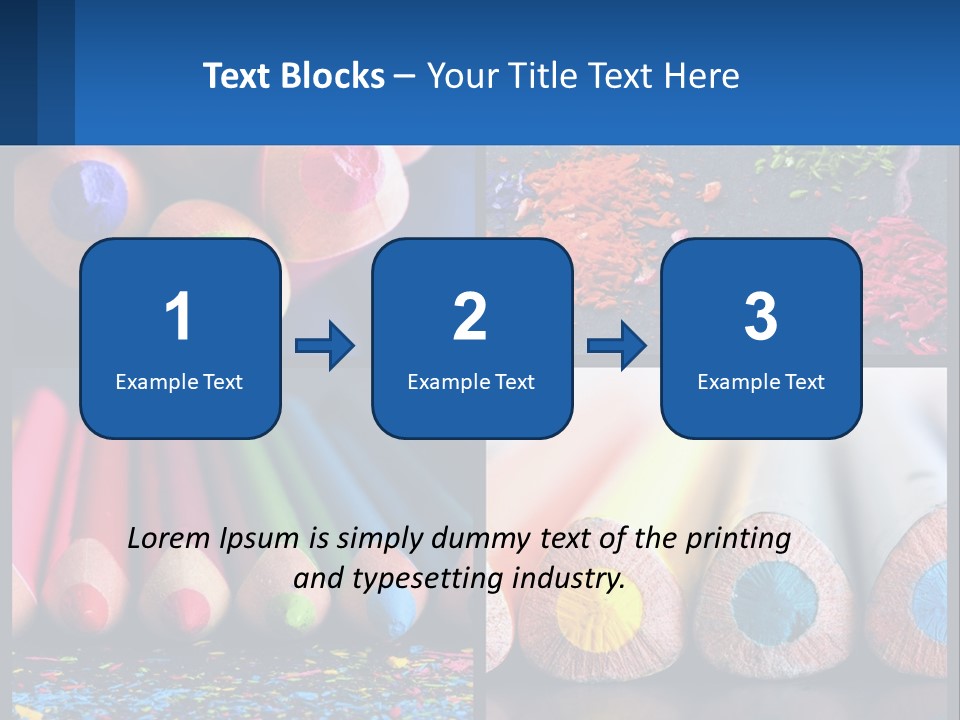 Office Pencil Materials PowerPoint Template