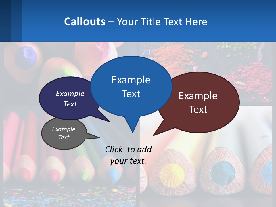 Office Pencil Materials PowerPoint Template