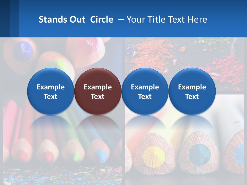 Office Pencil Materials PowerPoint Template